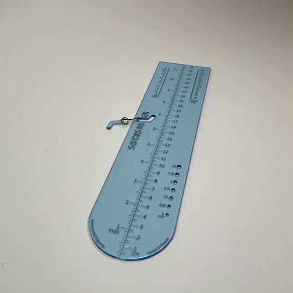 線製集水藍襪尺 | Yarnothing Sock Ruler