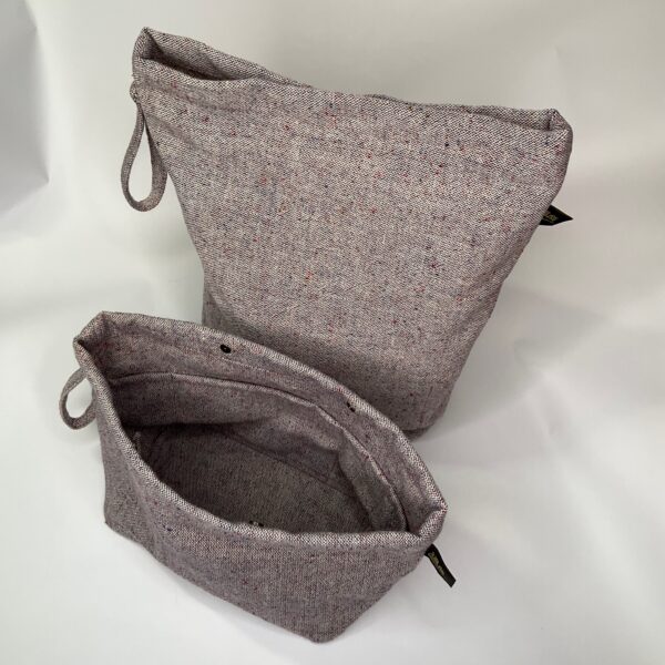 小內袋－彩點毛呢紫茄 | Small Donegal Inner Bag - Aubergine