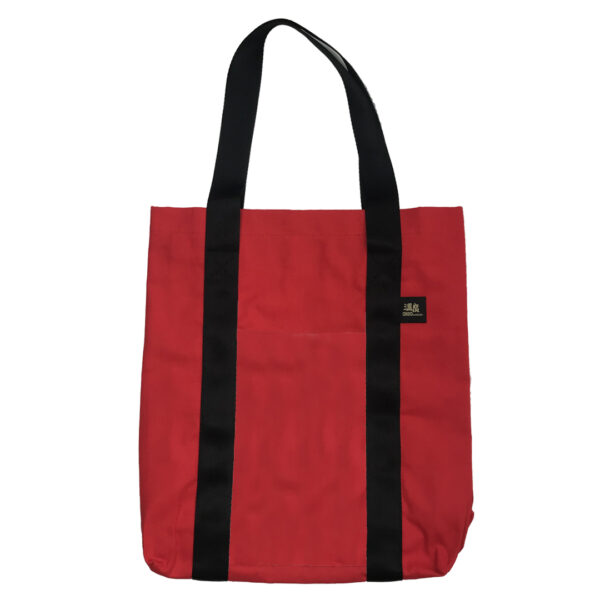 經典托特包－赤紅 + 芥末黃內裡 | Classic Tote Bag - Red + Yellow Inner Lining